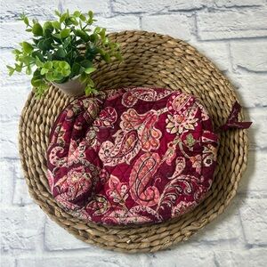 Vera Bradley Piccadilly Plum Quilted Makeup/Accessory Bag. Retired Pattern.
